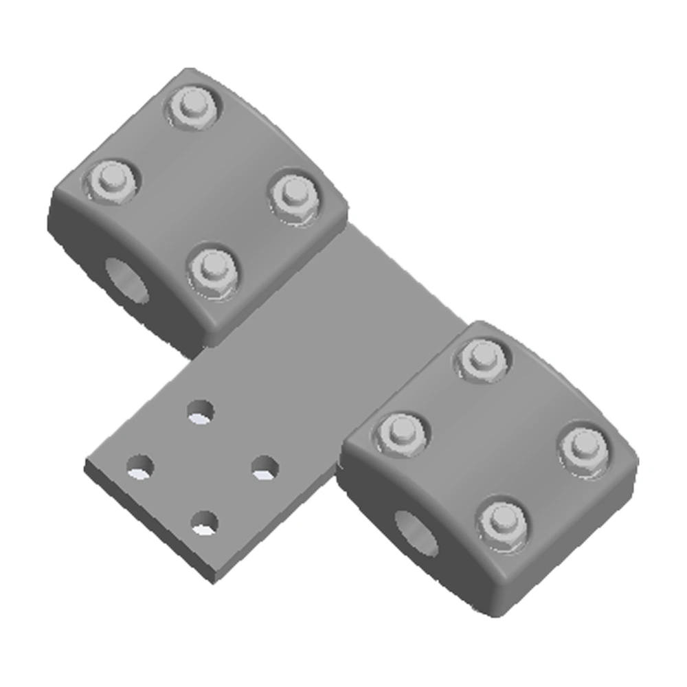 Conector zapata recta mecánica dos cables 1113 ACSR/AS separación de conductores 200 o 450 mm a placa 4N EAT