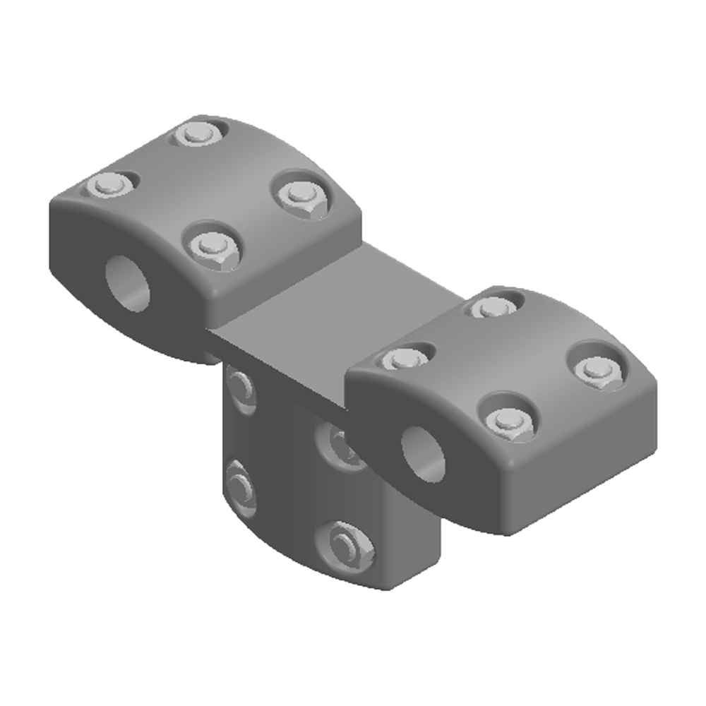 Conector mecánico autotransformador a 90° de birlo roscado a dos cables 1113 ACSR/AS EAT