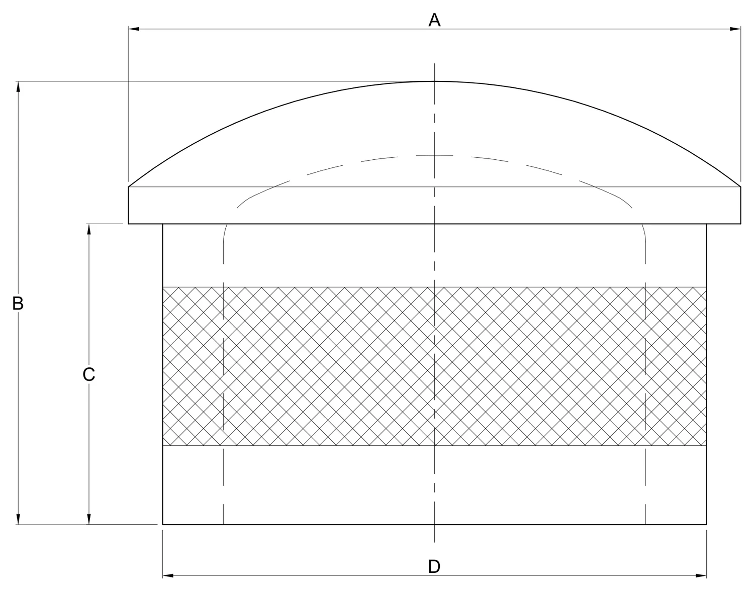 Plano 2D — Tapón para tubos IPS
