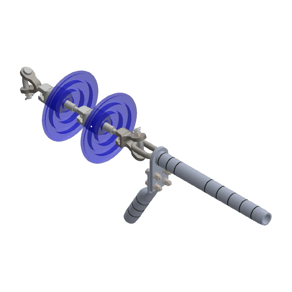 Conjunto de tensión 1 C/F con una cadena de aisladores conductores 477-795-900-1113, 115-161 KV