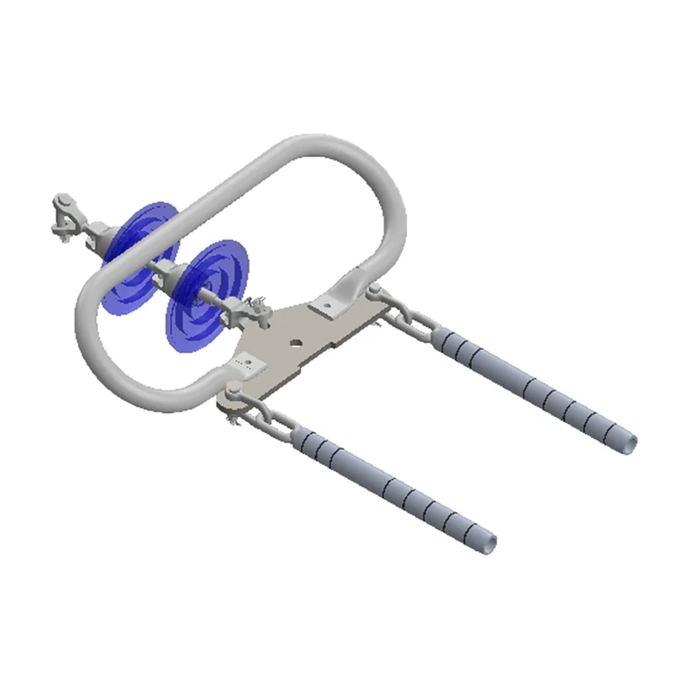 Conjunto de remate ciego 2 C/F con una cadena de aisladores conductor 1113 ACSR, 400 KV