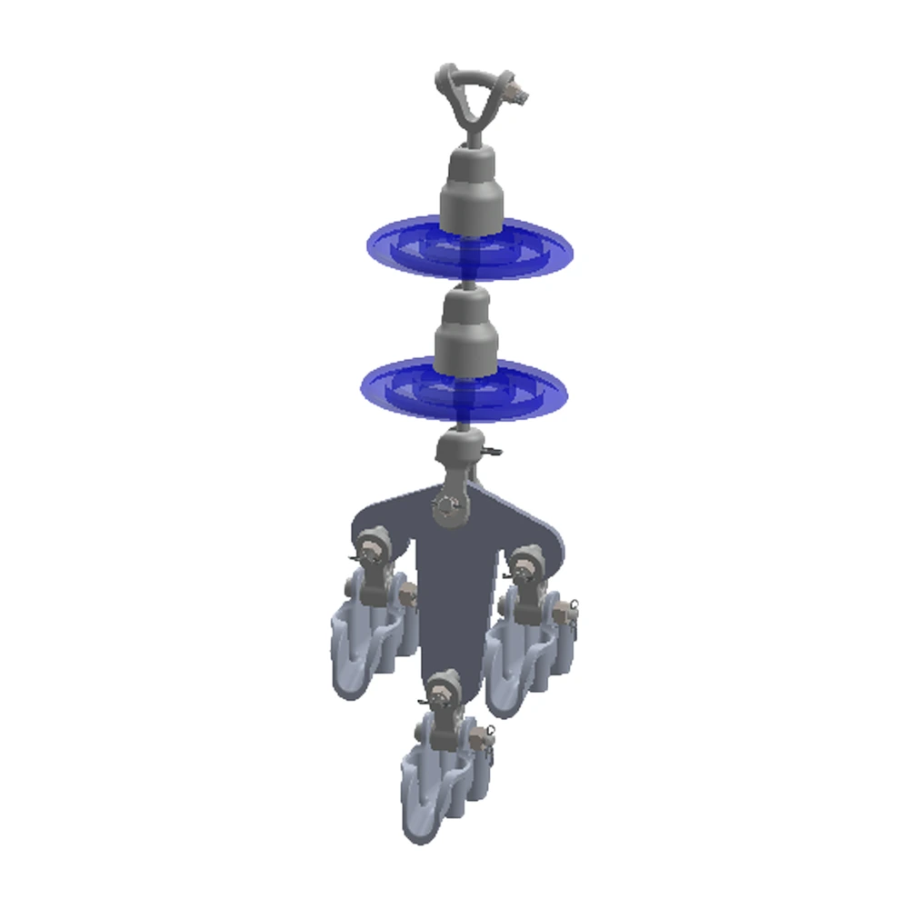Conjunto de suspensión vertical "I" 3 C/F 1113 ACSR, 230 KV