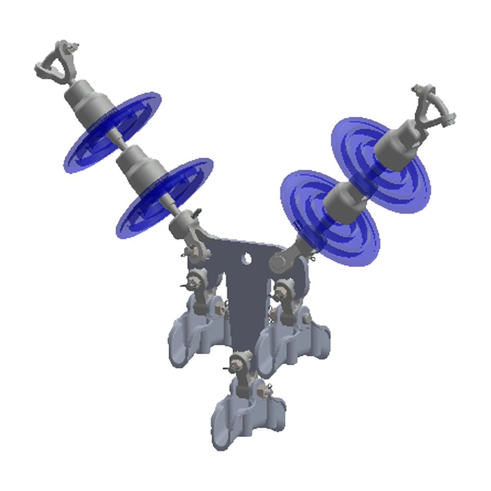 Conjunto de suspensión en "V" 3 C/F 1113 ACSR, 230 KV