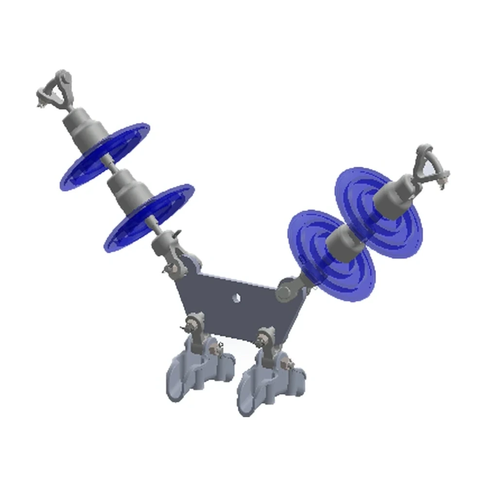 Conjunto de suspensión en "V" Yugo trapezoidal 2 C/F 1113 ACSS, 230 KV (alta temperatura)