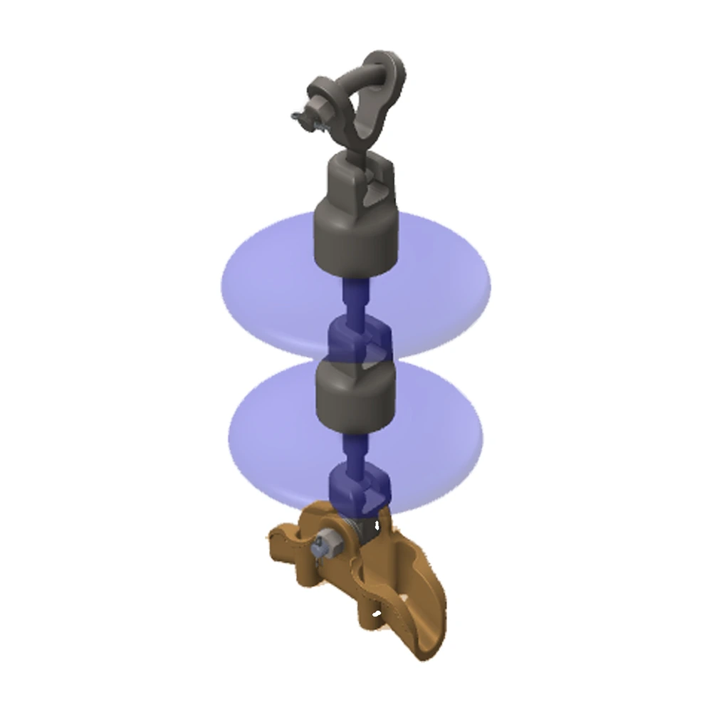 Conjunto de suspensión vertical 1 C/F 500 MCM cobre, 115-230 KV