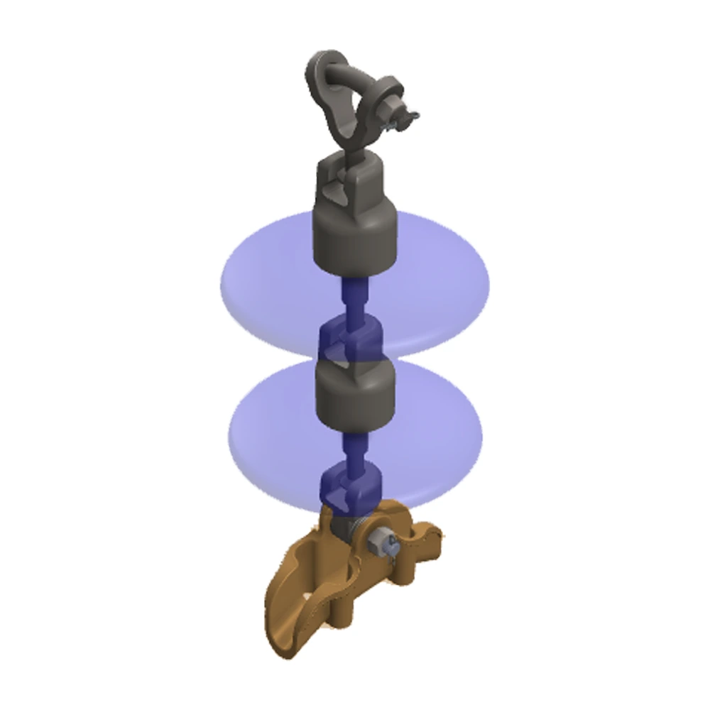 Conjunto de suspensión vertical 1 C/F 1000 MCM cobre, 115-230 KV