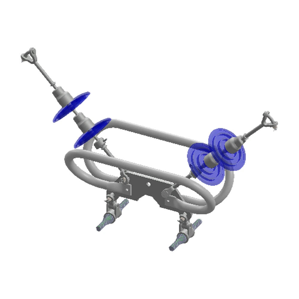 Conjunto de suspensión en “V” 2 C/F 1113 ACSR 230-400 KV Grapa armada