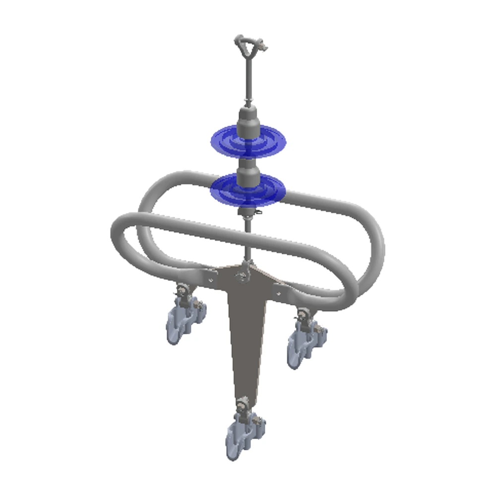 Conjunto de suspensión vertical 3 C/F 1113 ACSR, 400 KV
