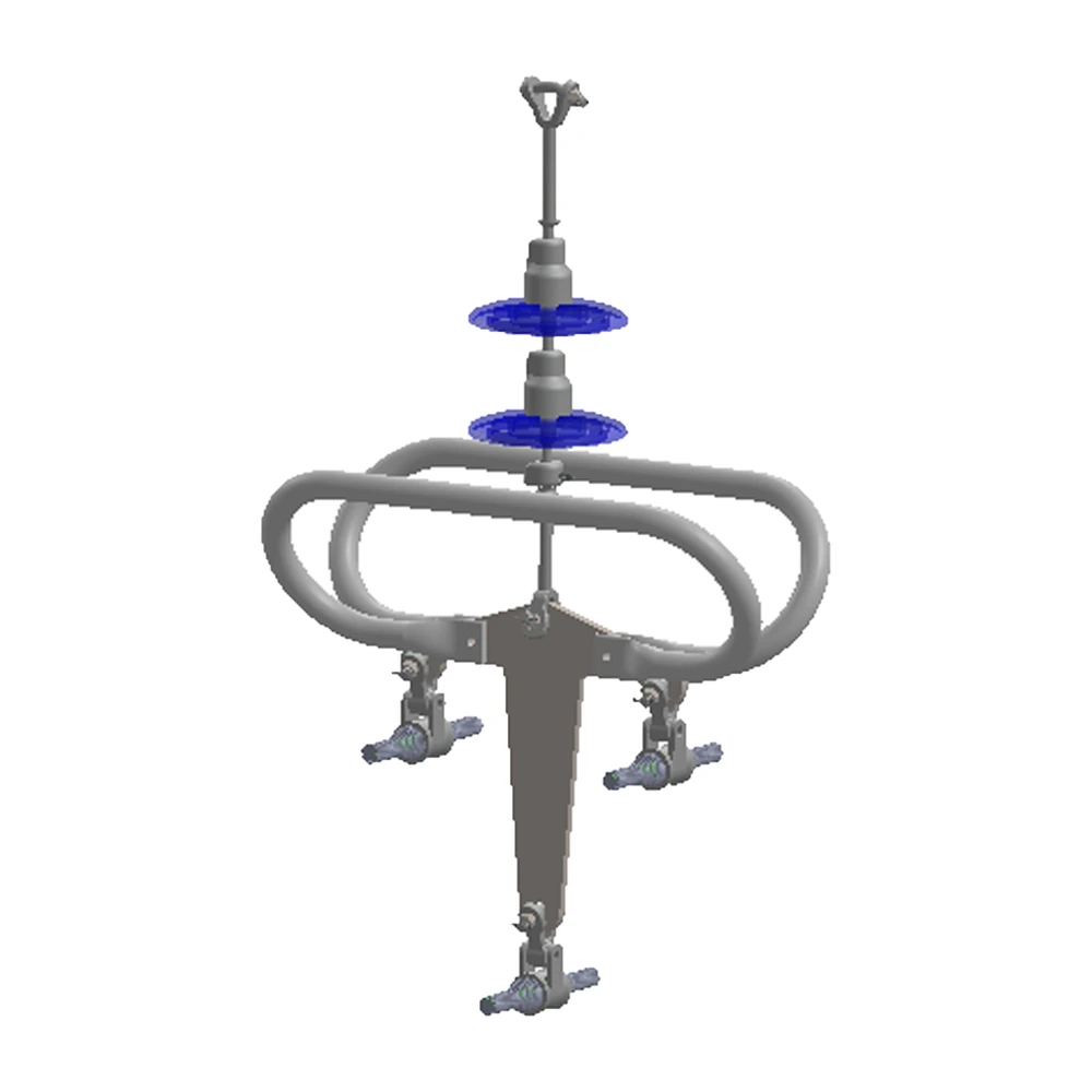 Conjunto de suspensión vertical 3 C/F 1113 ACSR, 400 KV Grapa armada