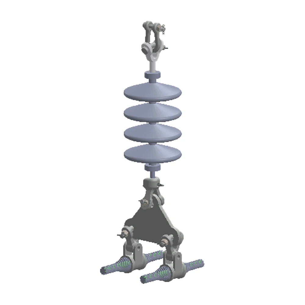 Conjunto de suspensión vertical, aislamiento polimérico clase 52.5 2 C/F 477, 795, 900, 1113 ACSR/AS 115-230 KV con grapa armada