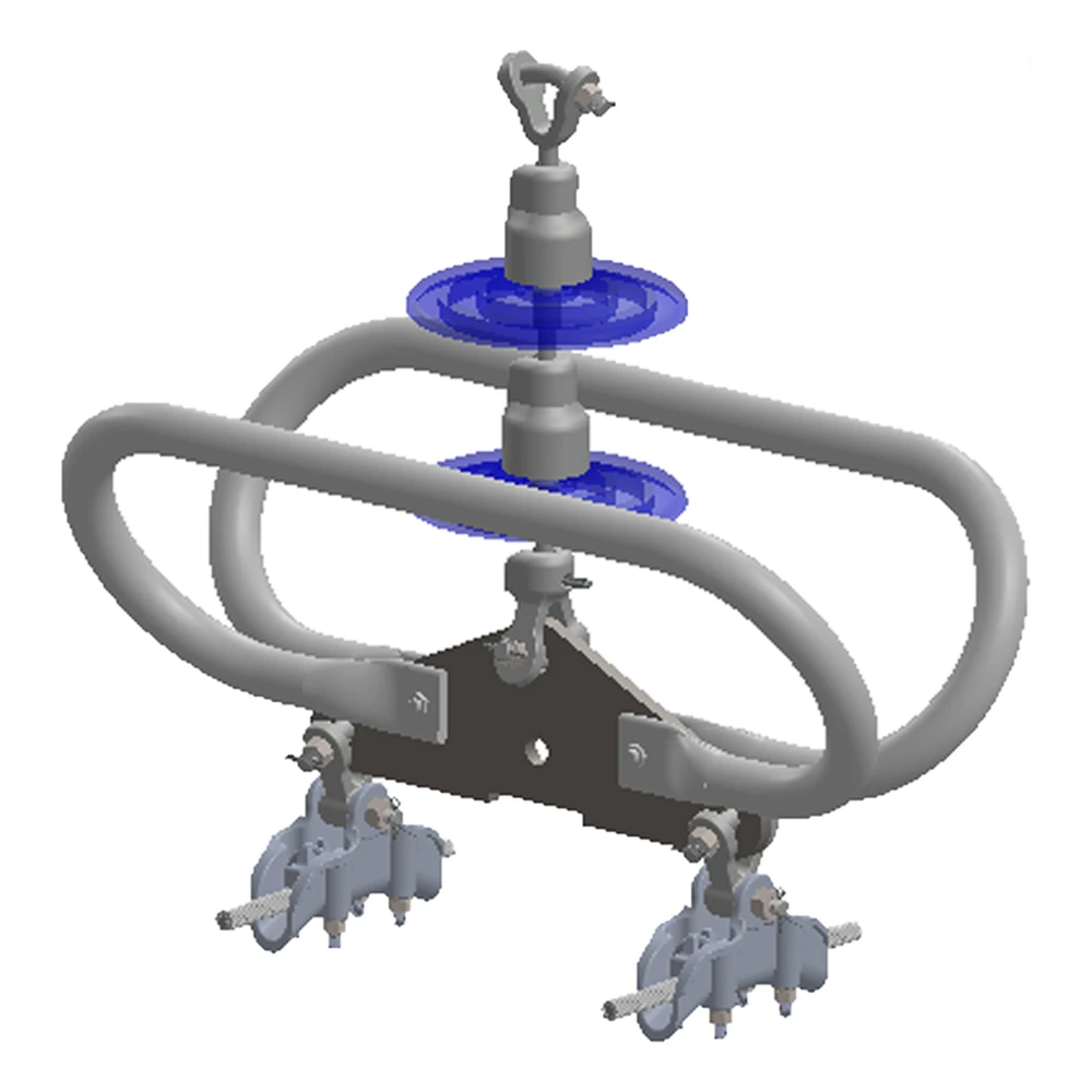 Conjunto de suspensión vertical 2 C/F Conductor 1113 ACSS 400 KV (Alta temperatura)