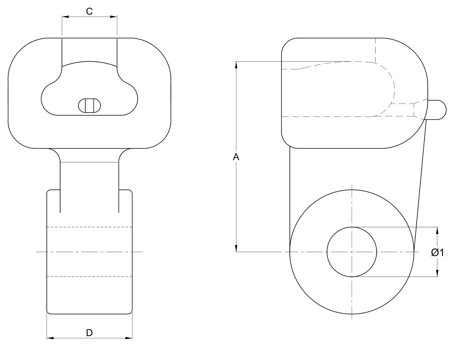 Plano 2D — Calavera Ojo Corta