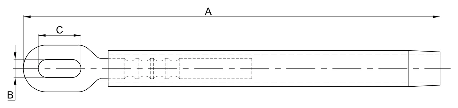Plano 2D — Grapa de remate a compresión para cable conductor ACSR/AS
