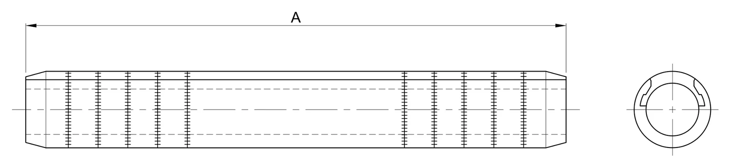 Plano 2D — Empalme de reparación a compresión 477-795-900-1113 ACSR