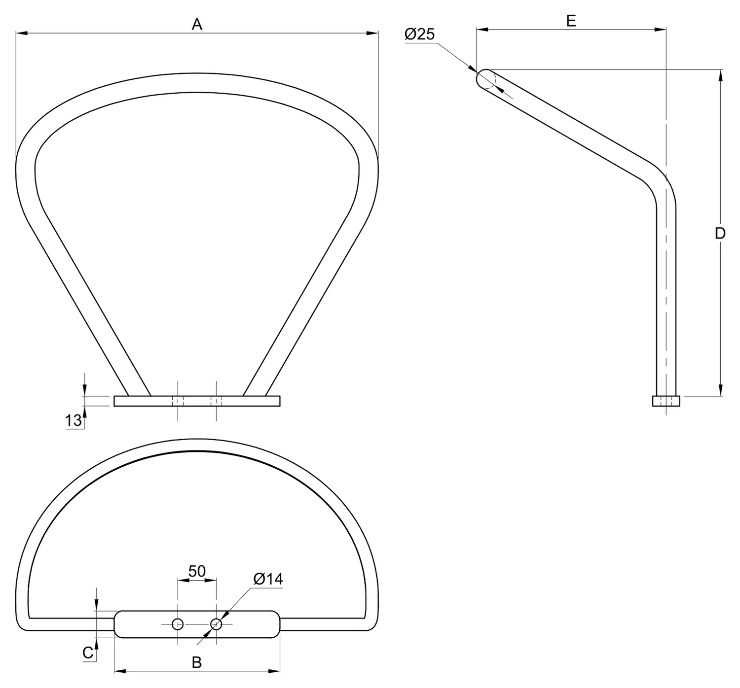 Plano 2D — Raqueta equipotencial V 230 KV